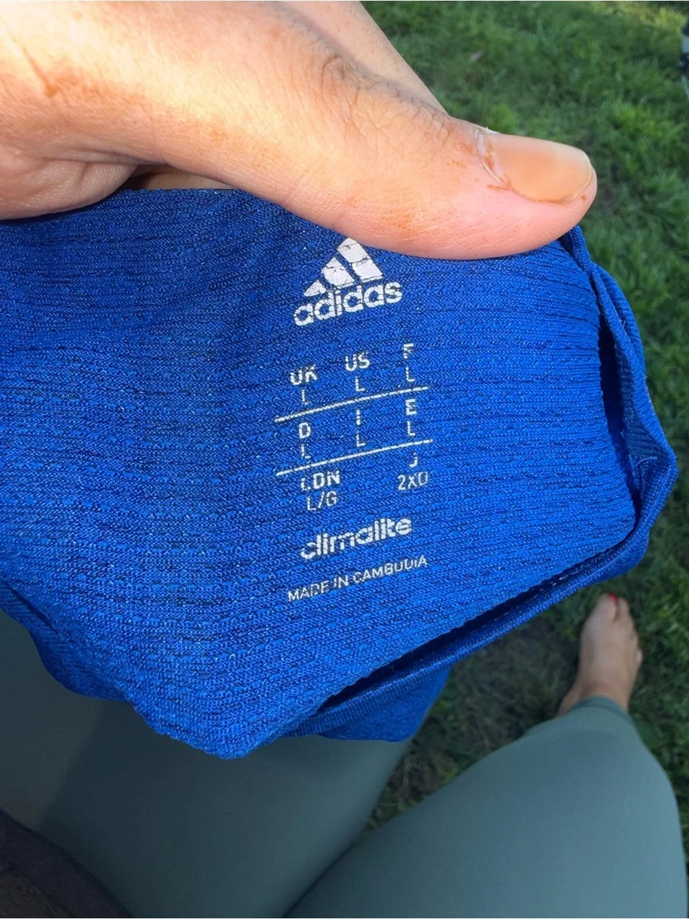 adidas Royal Blue Kids Performance Tee